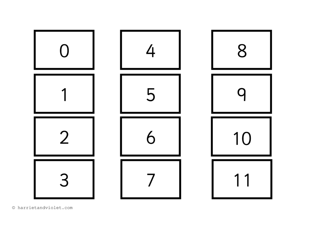Number Cards 0-35 B&amp;W - Free Teaching Resources - Print Play Learn